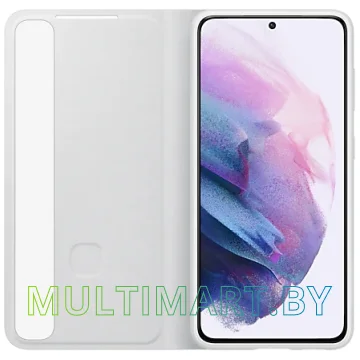 Чехол Samsung Smart Clear View Cover для Galaxy S21 (серый) картинка 3